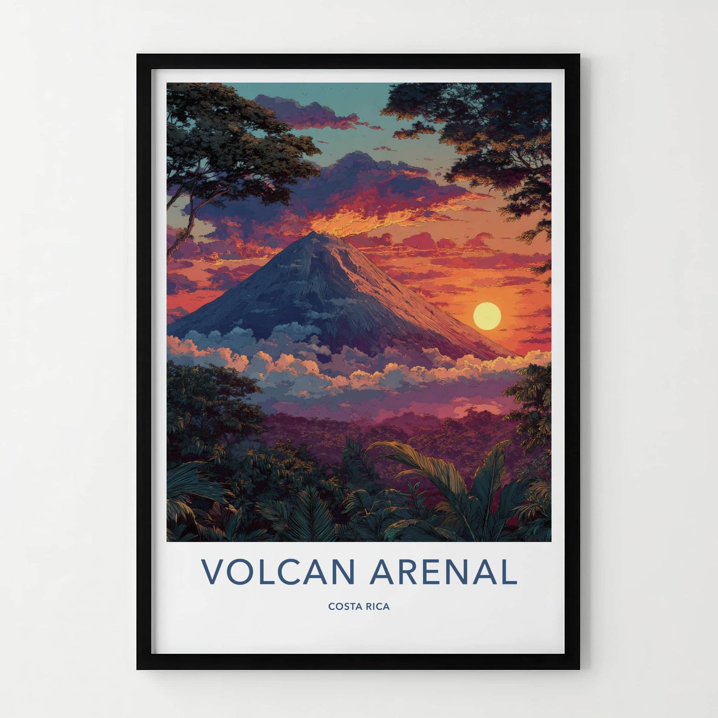 Volcan Arenal Poster - Costa Rica Sunset Vibrant Peaks Gallery Art