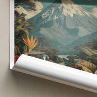 Volcan Arenal Poster - Costa Rica Travel Art - Lush Jungle Birds Home Decor