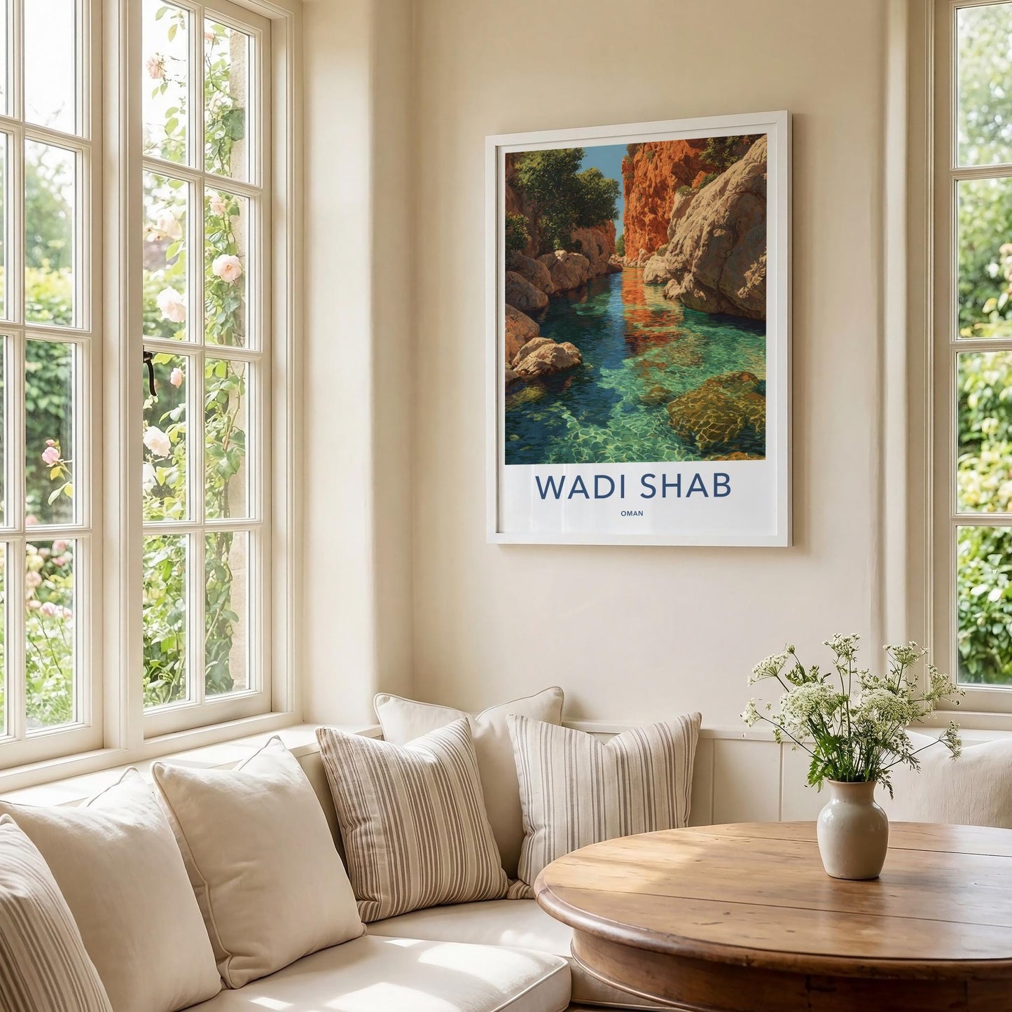 Wadi Shab Poster - Oman Art Print - Clear Canyon Water Home Decor
