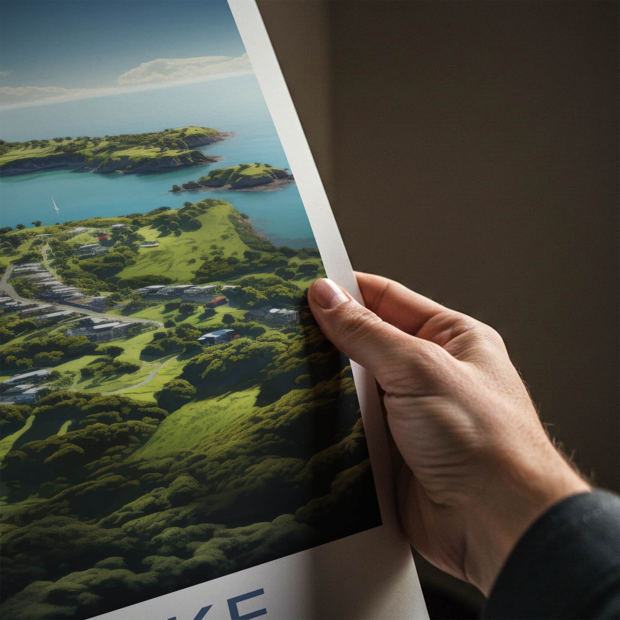 Waiheke Poster - New Zealand Travel Art - Lush Island Retreat Home Decor