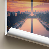 Washington D.C. Poster - D.C. Fine Art - Monument Water View Gift