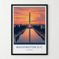 Washington D.C. Poster - D.C. Fine Art - Monument Water View Gift