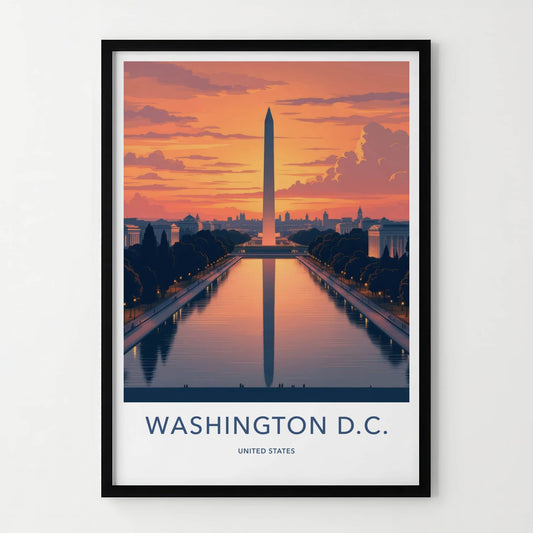 Washington D.C. Poster - D.C. Fine Art - Monument Water View Gift