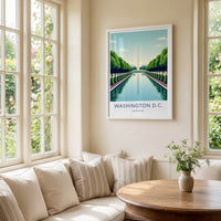 Washington D.C. Poster - District of Columbia Travel Art - Monument Pool View Home Decor