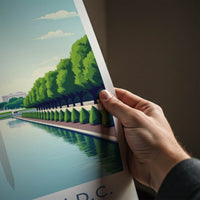 Washington D.C. Poster - District of Columbia Travel Art - Monument Pool View Home Decor