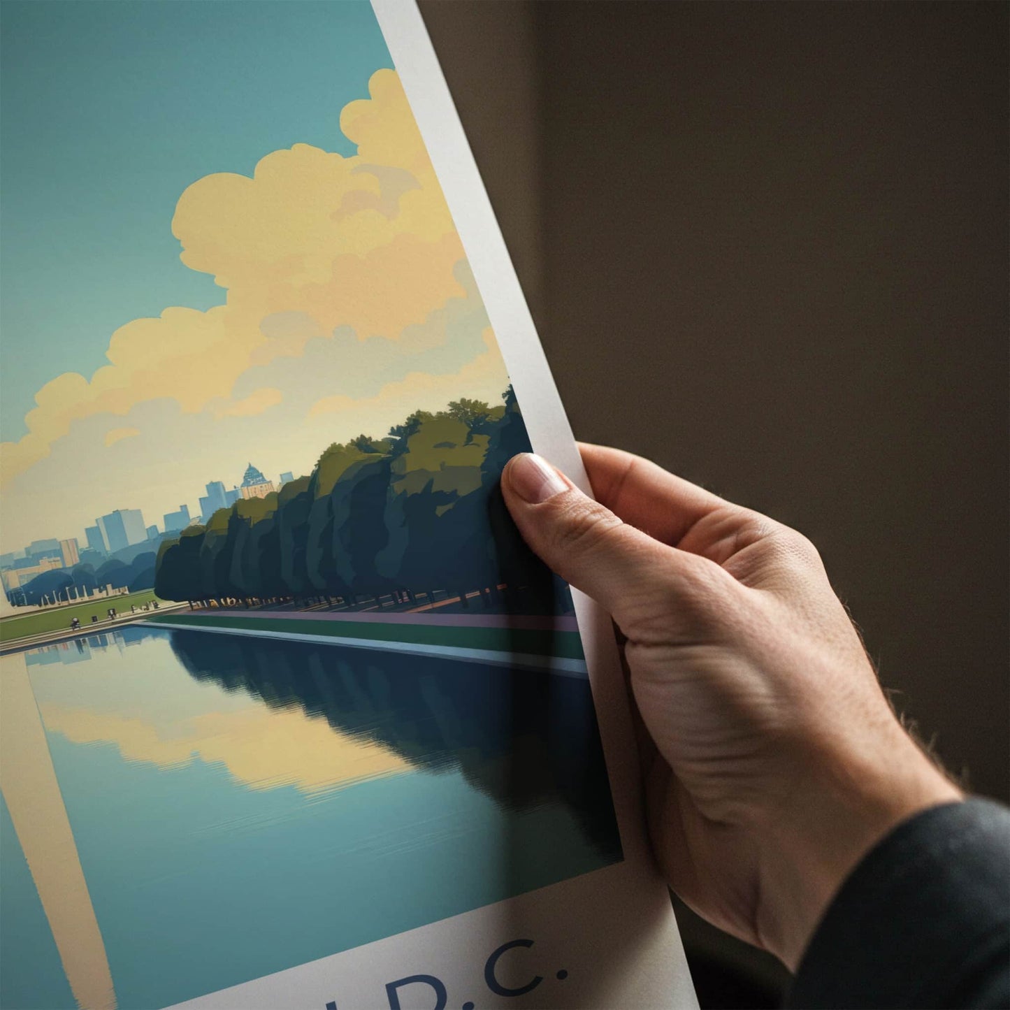 Washington D.C. Poster - District of Columbia Wall Art - Monument Pool Reflection Gift
