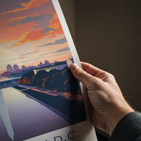 Washington D.C. Poster - District of Columbia Wall Art - Monument Pool Sunset Gift