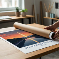 Washington D.C. Poster - USA Fine Art - Monument Sunset Water Gift