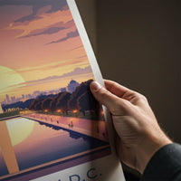 Washington DC Poster - DC Wall Art - Monument Pool Sunset Gift