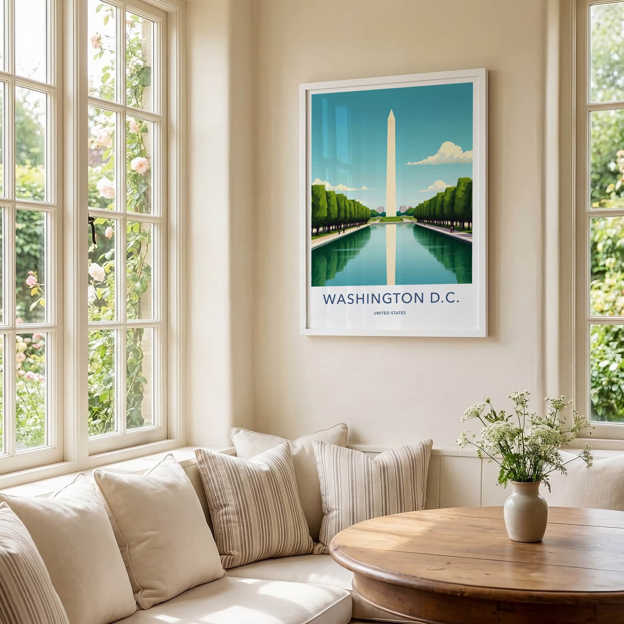 Washington DC Poster - District of Columbia Fine Art - Monument Reflecting Pool Gift