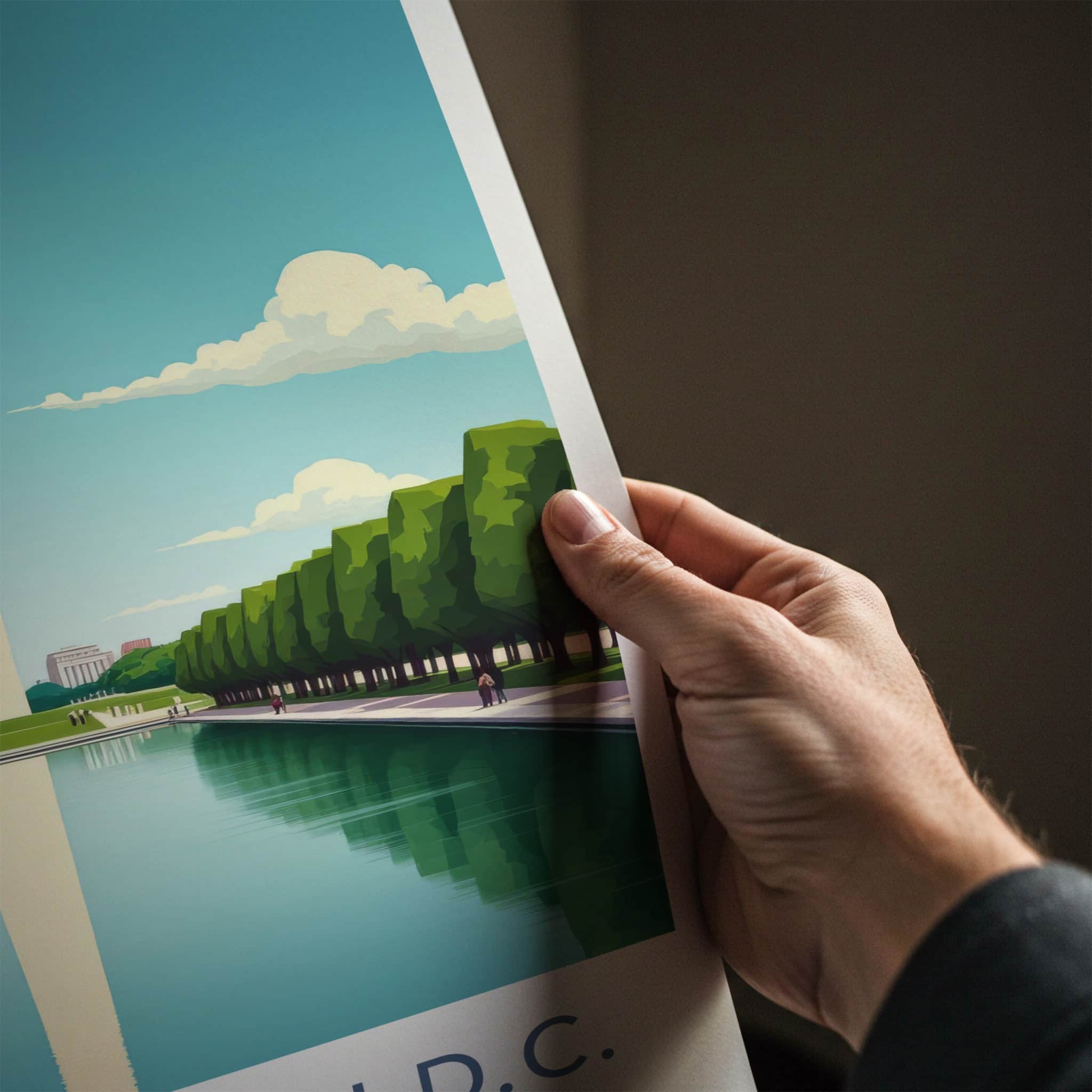 Washington DC Poster - District of Columbia Fine Art - Monument Reflecting Pool Gift
