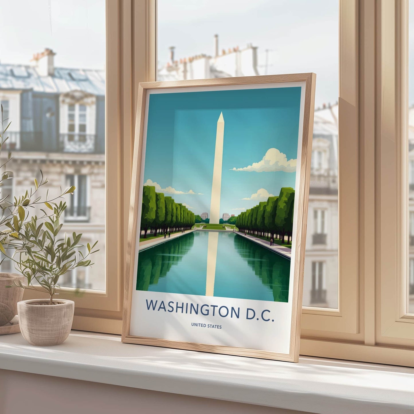 Washington DC Poster - District of Columbia Fine Art - Monument Reflecting Pool Gift