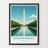Washington DC Poster - District of Columbia Fine Art - Monument Reflecting Pool Gift