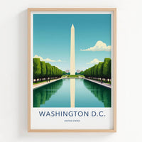 Washington DC Poster - District of Columbia Fine Art - Monument Reflecting Pool Gift
