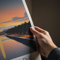 Washington DC Poster - District of Columbia Wall Art - Obelisk Pool Sunset Gift