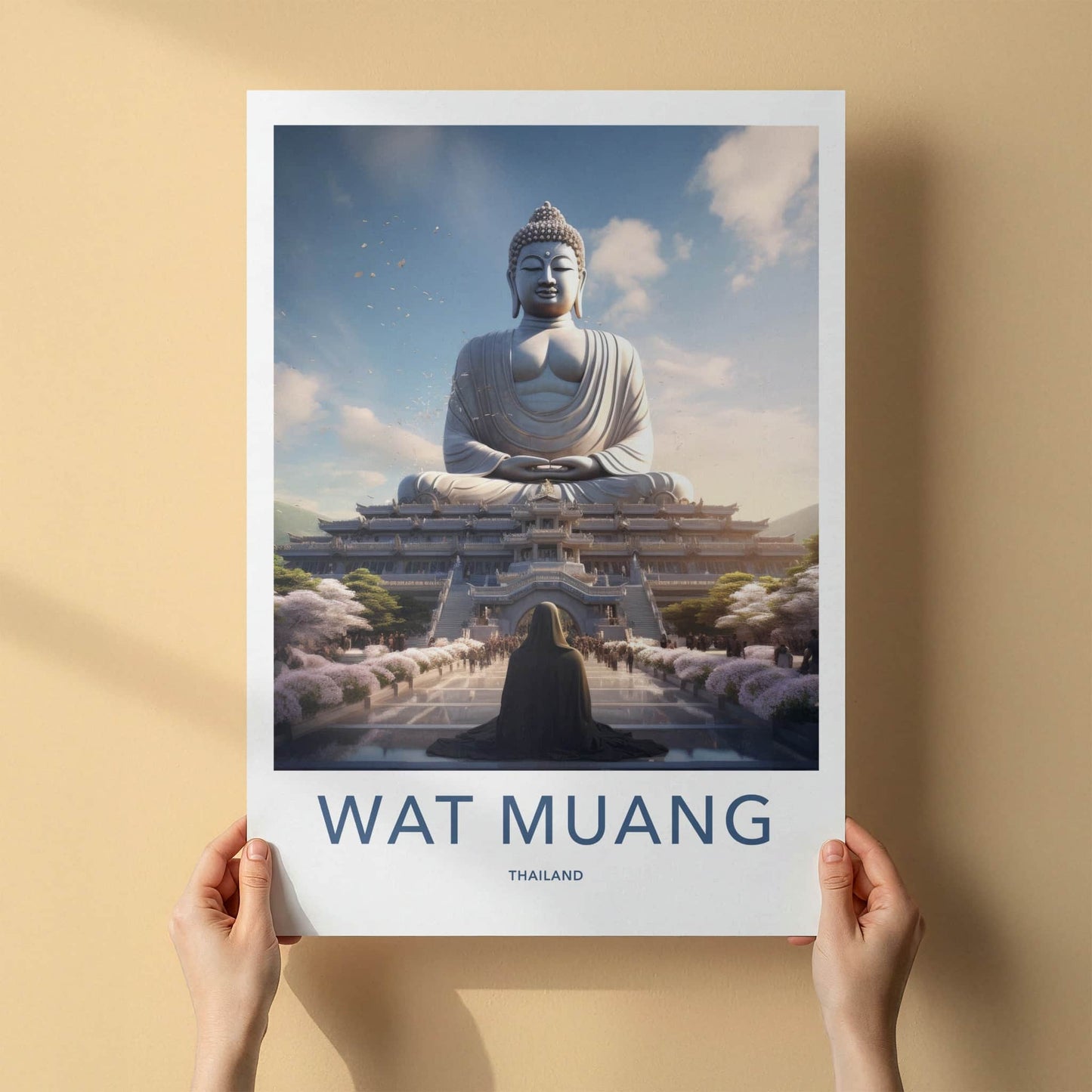 Wat Muang Poster - Thailand Wall Art - Giant Buddha Temple Home Decor