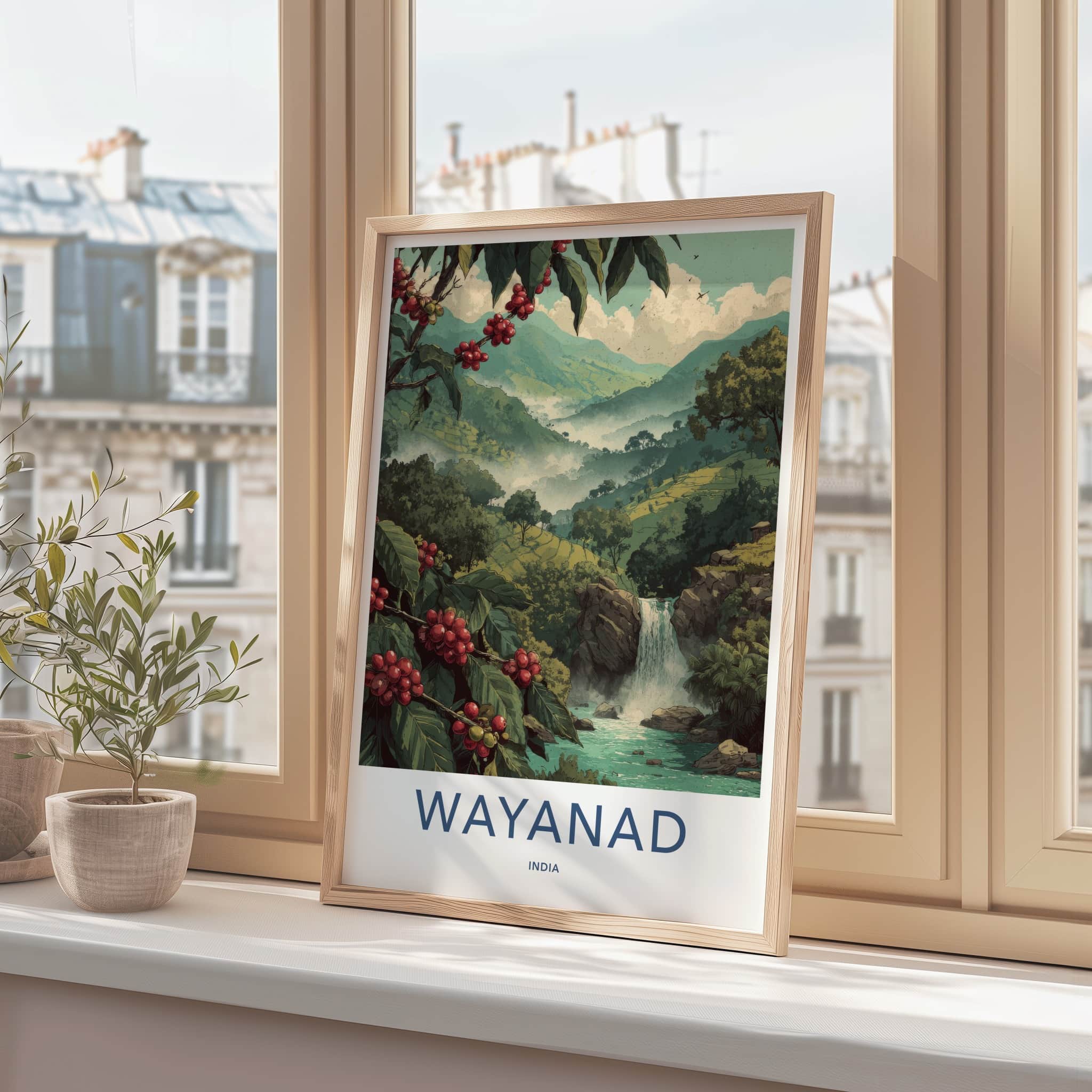 Wayanad Poster India Kerala Coffee Plant Home Decor