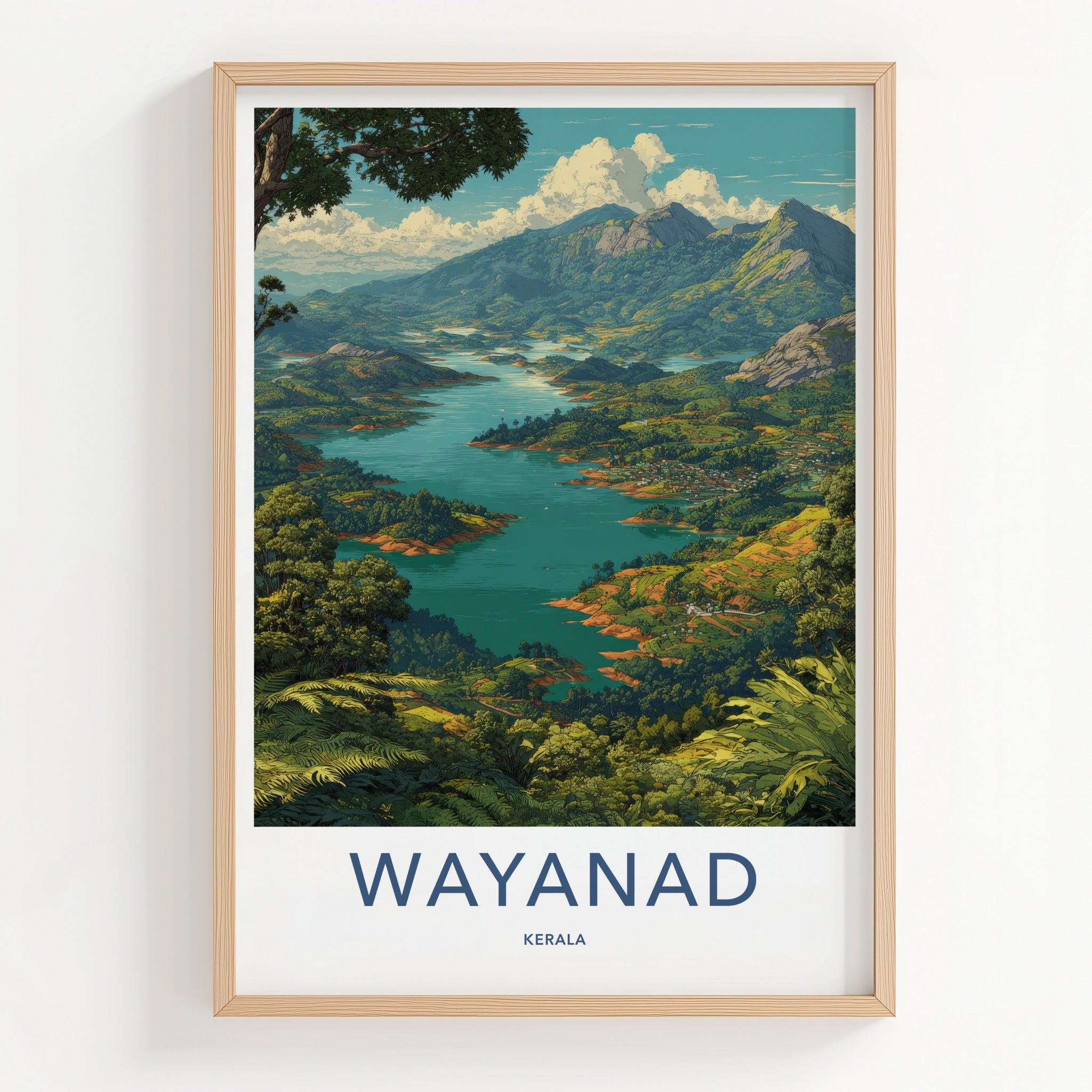 Wayanad Poster - India Kerala Lush Green Hills Framed Print