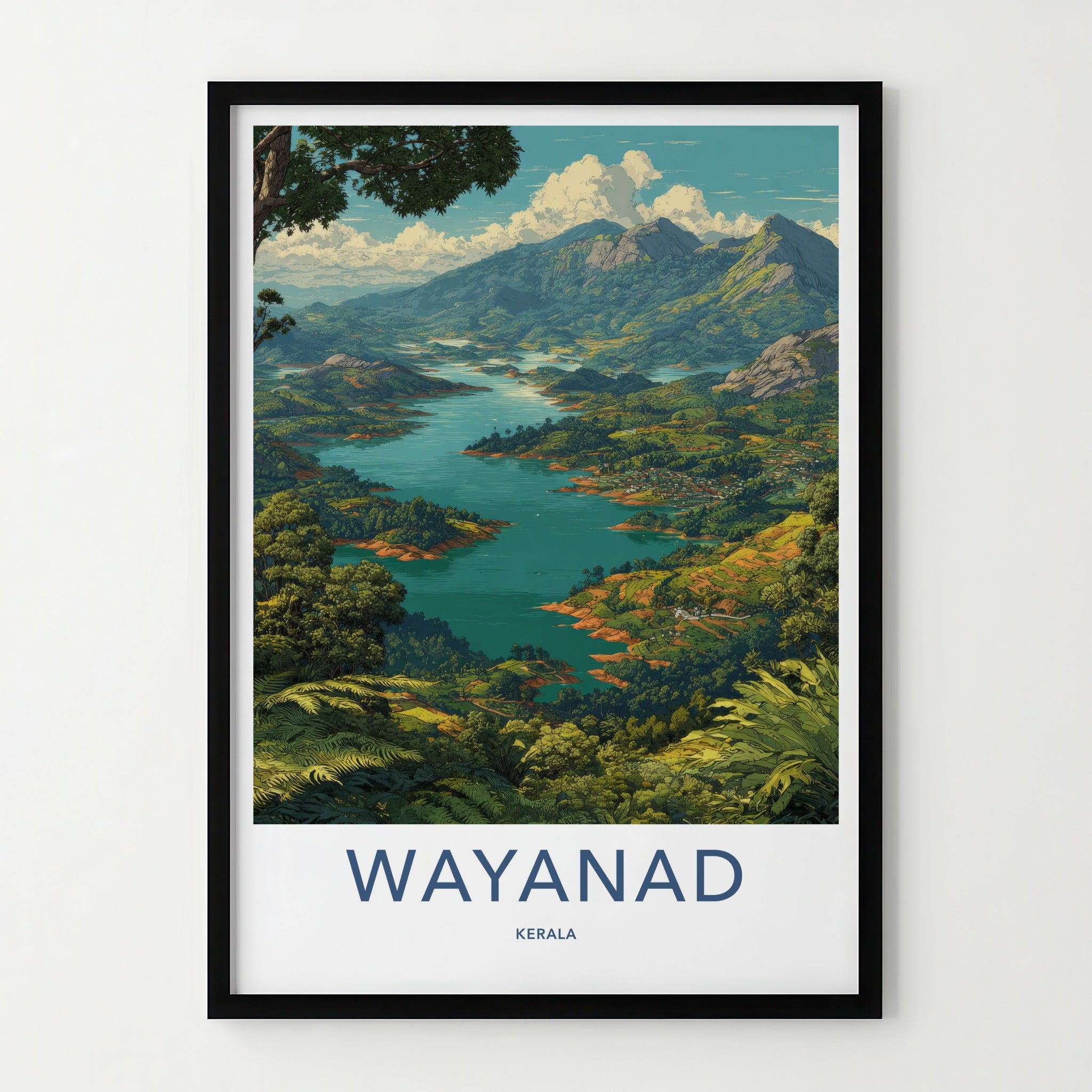 Wayanad Poster - India Kerala Lush Green Hills Framed Print
