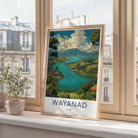 Wayanad Poster - India Travel Art - Kerala Lush Green Landscapes Home Decor