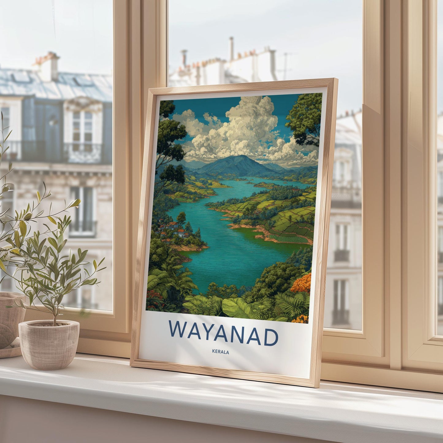 Wayanad Poster - India Travel Art - Kerala Lush Green Landscapes Home Decor