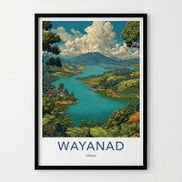 Wayanad Poster - India Travel Art - Kerala Lush Green Landscapes Home Decor
