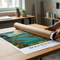 Wayanad Poster - India Travel Art - Kerala Lush Green Landscapes Home Decor
