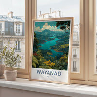 Wayanad Poster - India Wall Art - Kerala Tropical Forest Lake Home Decor