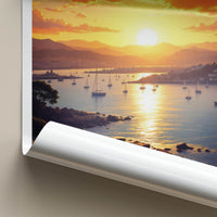 Wellington Poster - New Zealand Travel Art - Sunset Harbor Sailboats Home Decor