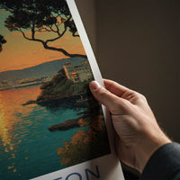 Wellington Poster - New Zealand Travel Art - Vibrant Sunset Waterscape Home Decor