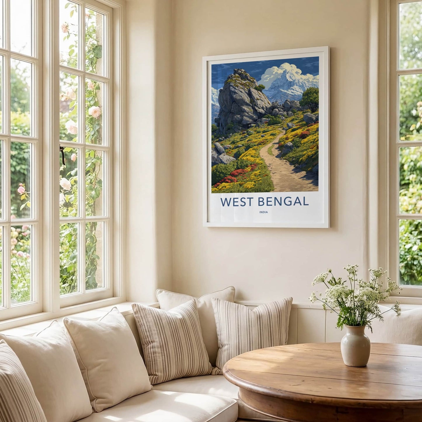 West Bengal Poster India Framed Art Rocky Mountain Path Home Decor