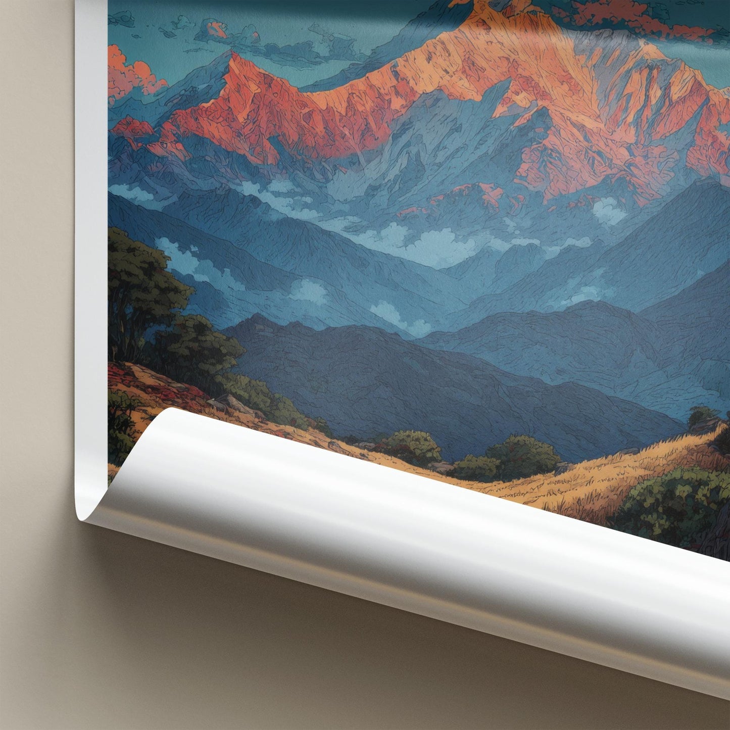 West Bengal Poster - India Wall Art - West Bengal Mountain Sunset Home Decor