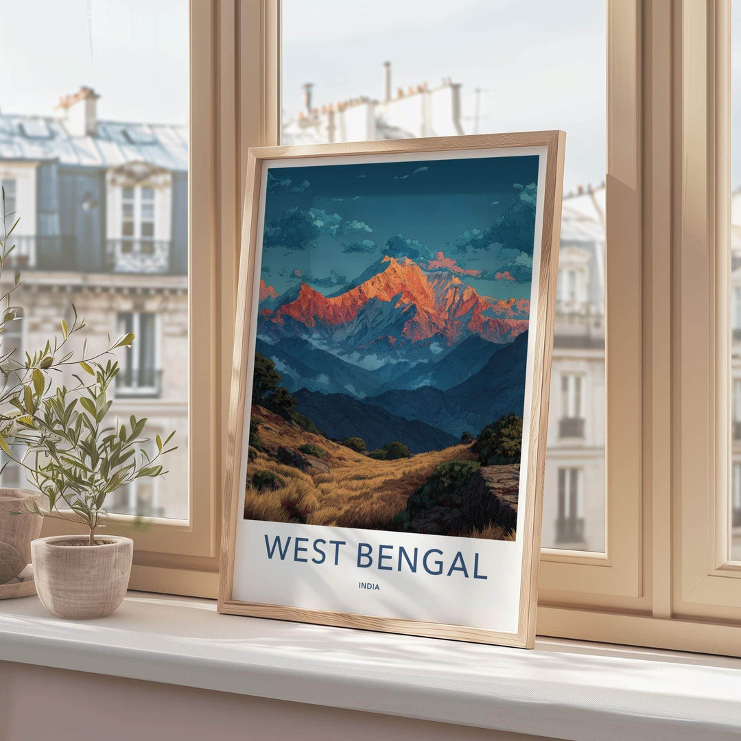 West Bengal Poster - India Wall Art - West Bengal Mountain Sunset Home Decor