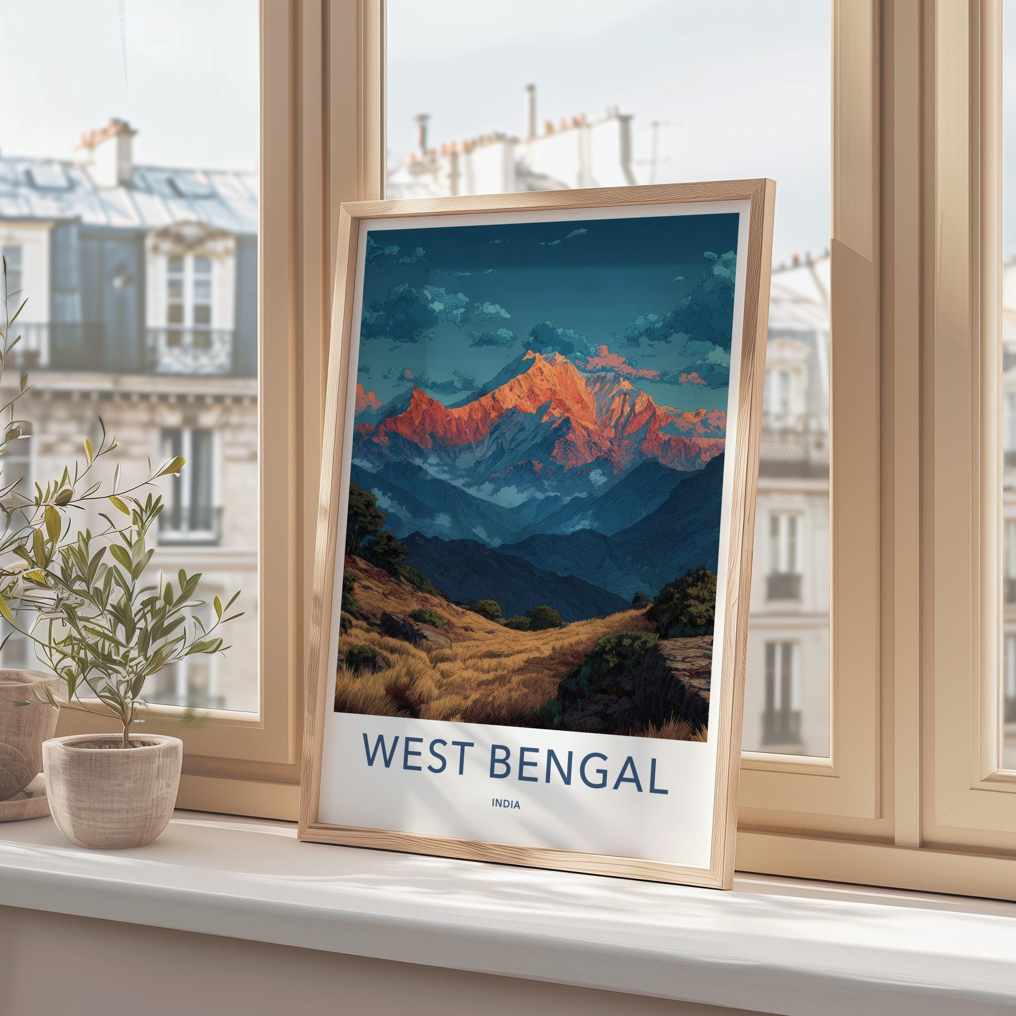 West Bengal Poster - India Wall Art - West Bengal Mountain Sunset Home Decor
