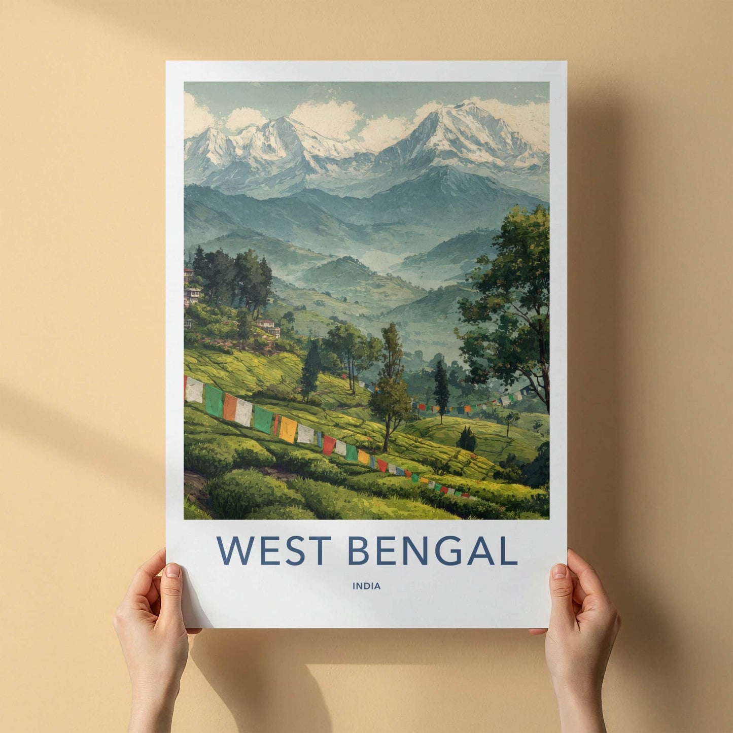 West Bengal Poster India West Bengal Prayer Flags Wall Art Home Decor