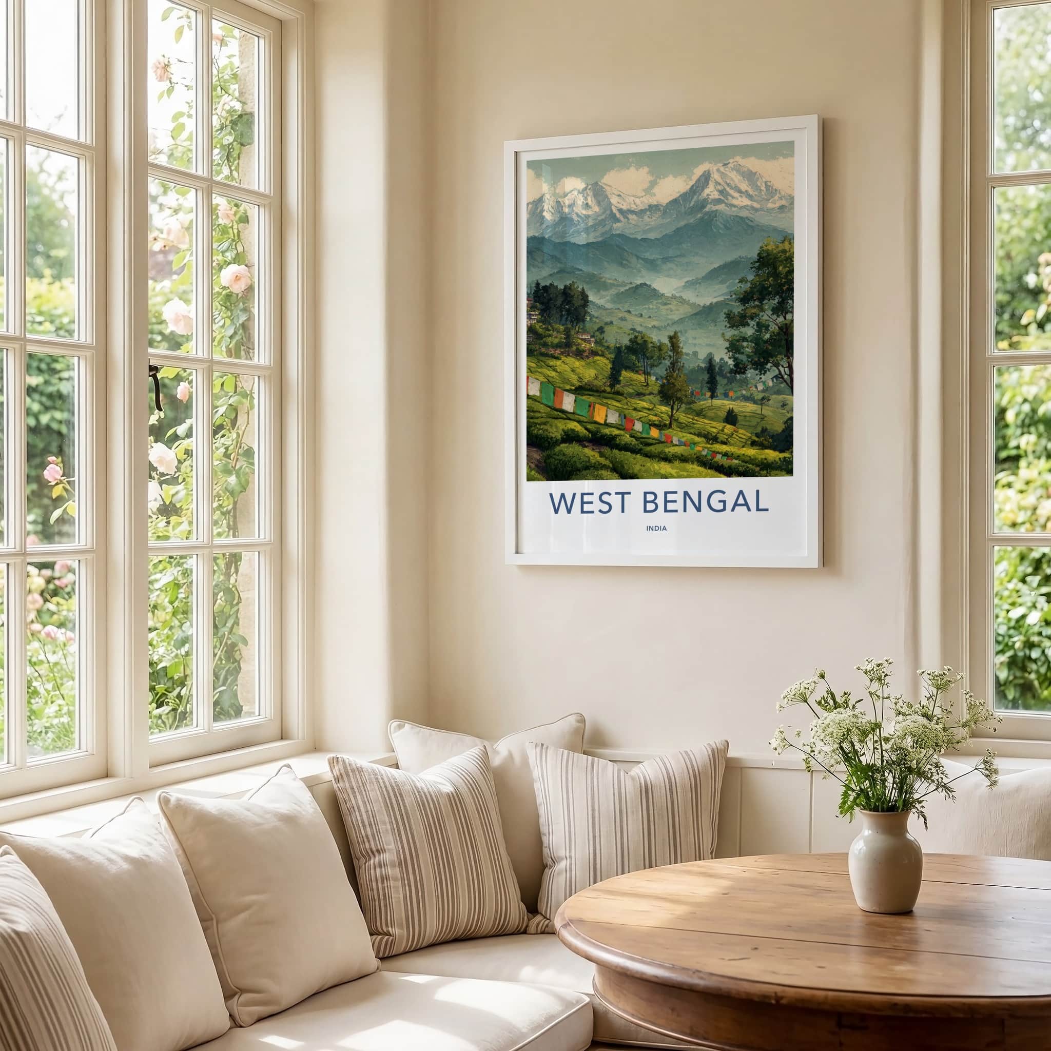 West Bengal Poster India West Bengal Prayer Flags Wall Art Home Decor