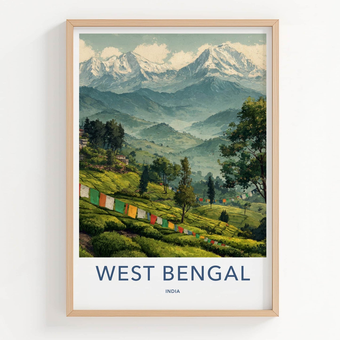 West Bengal Poster India West Bengal Prayer Flags Wall Art Home Decor