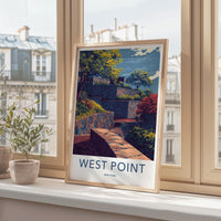 West Point Poster - New York Travel Art - Stone Wall Gardens Home Decor