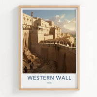 Western Wall Poster - Historic Jerusalem Art & Sacred Site Wall Decor