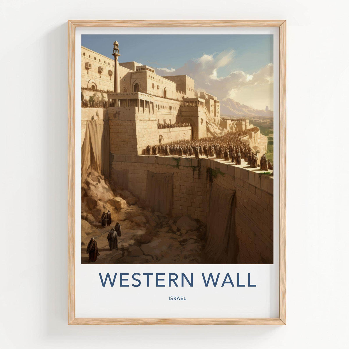 Western Wall Poster - Historic Jerusalem Art & Sacred Site Wall Decor