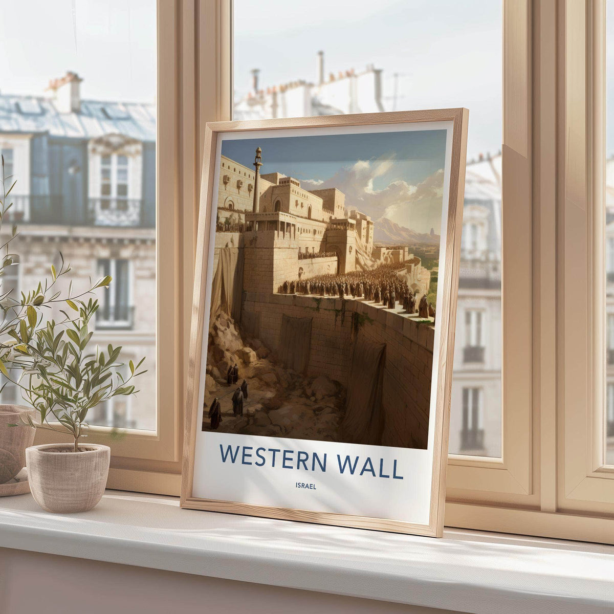 Western Wall Poster - Historic Jerusalem Art & Sacred Site Wall Decor