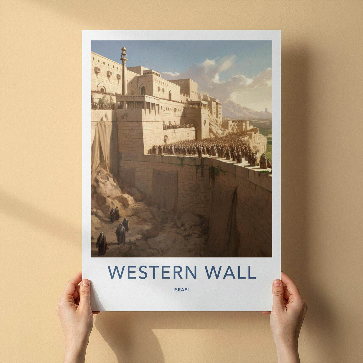 Western Wall Poster - Historic Jerusalem Art & Sacred Site Wall Decor