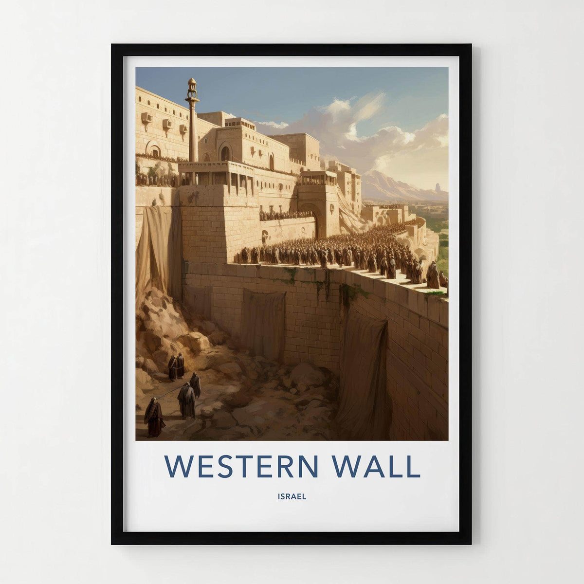 Western Wall Poster - Historic Jerusalem Art & Sacred Site Wall Decor