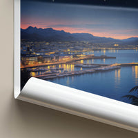 Whanganui-a-Tara Poster - New Zealand Travel Art - Dusk Harbor Cityscape Home Decor