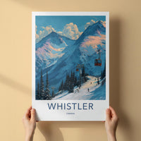 Whistler Poster - Canada Travel Art - Ski Mountain Gondola Home Decor