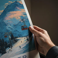 Whistler Poster - Canada Travel Art - Ski Mountain Gondola Home Decor