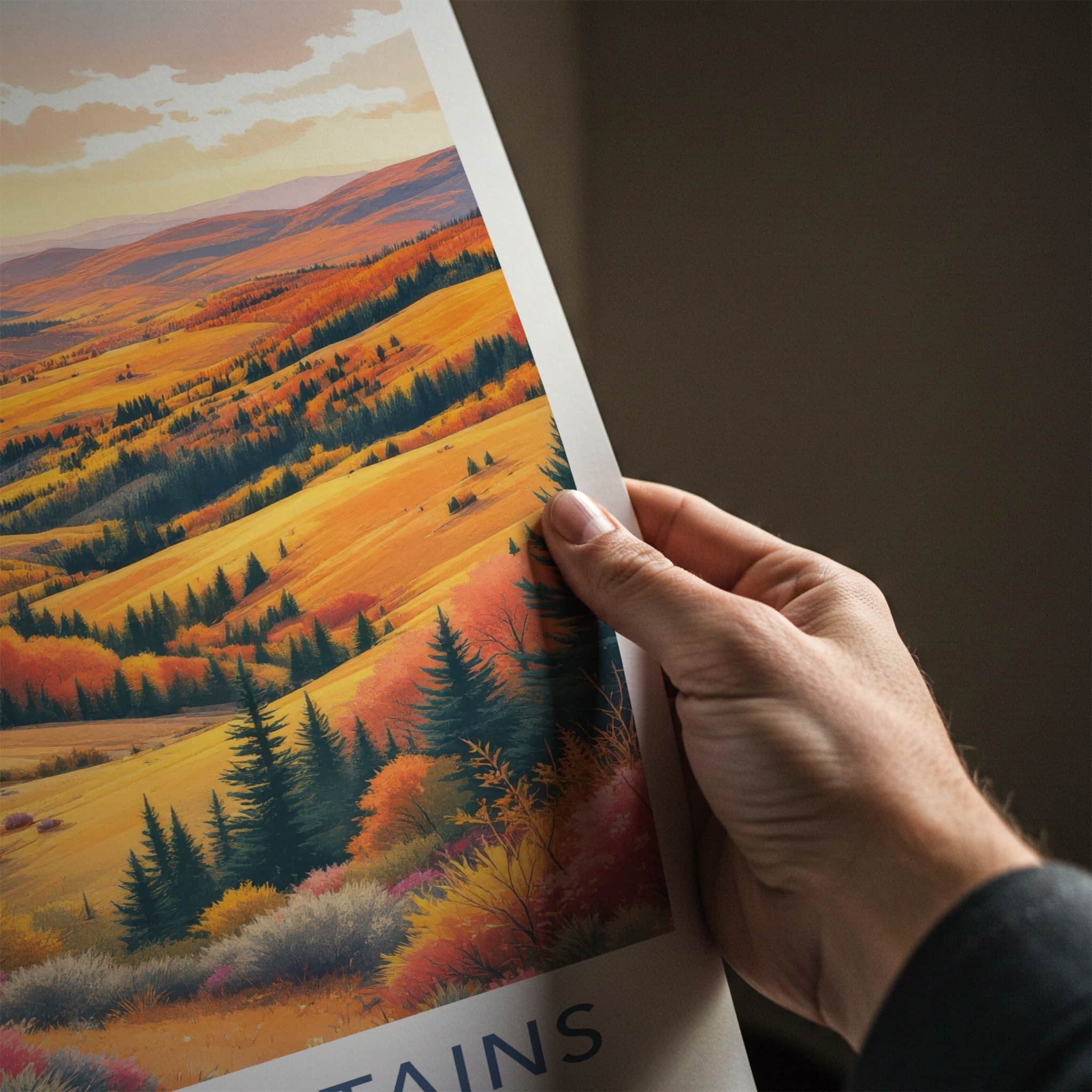 White Mountains Poster - New Hampshire Travel Art - Autumn Valley Views Framed Decor