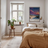 White Sands Poster - New Mexico Wall Art - Vibrant Desert Moon Home Decor