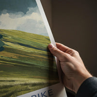 Whiteless Pike Poster - England Art Print - Steep Grassy Ridge Wall Decor