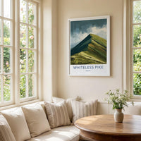 Whiteless Pike Poster - England Art Print - Steep Grassy Ridge Wall Decor